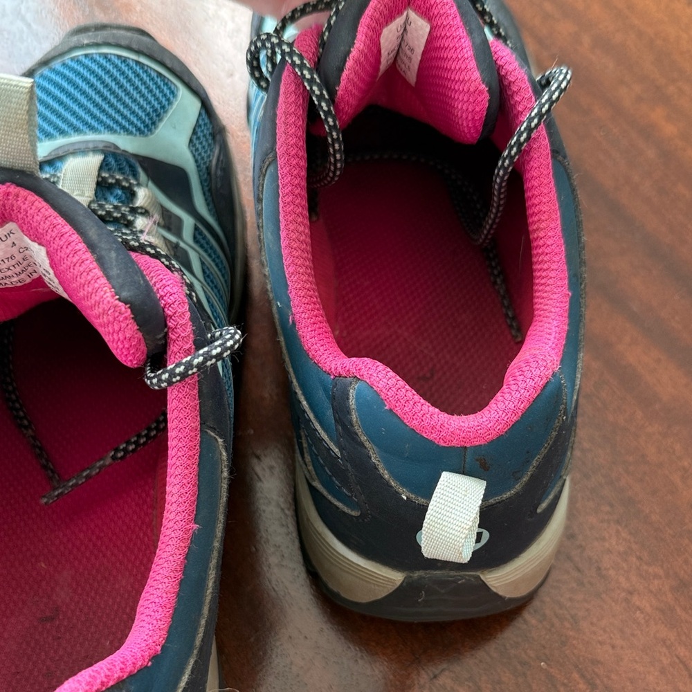 Merrell Kids' Moab Hiking Sneakers - Blue, Black, and Pink - Picture 8 of 12